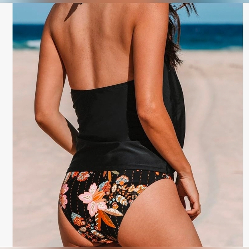 CUPSHE FLORAL BATHING SUIT BOTTOM SIZE SMALL NEW WITHOUGHT TAGS